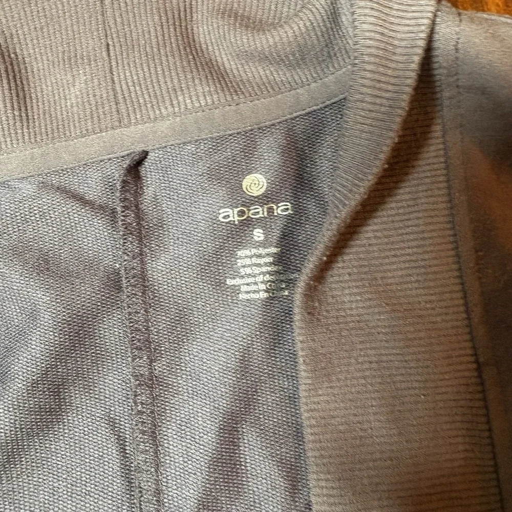 Apana Gray Blue Open Workout Shrug Sweater Cardigan Athleisure Sz S A3089